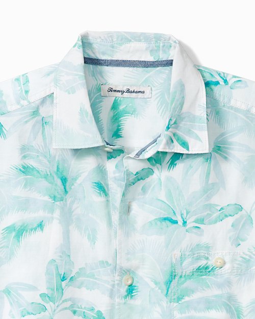 Sand Linen Breezy Palm Camp Shirt