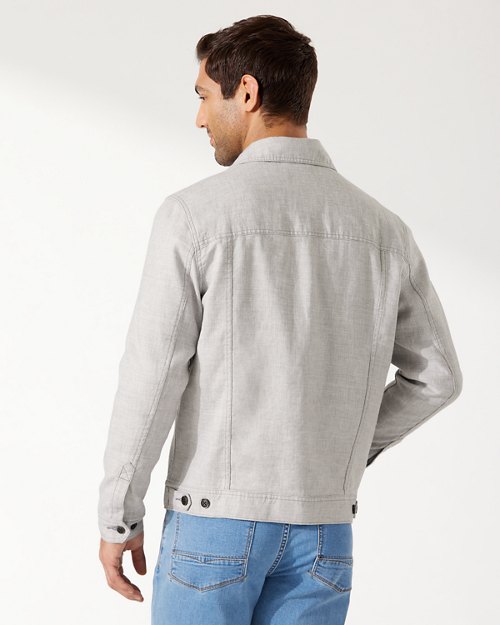 Hana Bay Trucker Linen-Blend Jacket