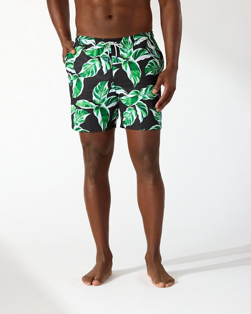 Big and Tall Naples Harbor Leaves Swim Trunks