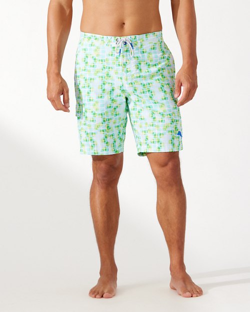 Big and Tall Baja Tide Pool Tiles Board Shorts