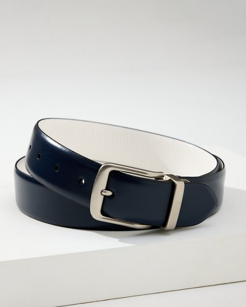 Big and Tall Two-Tone Leather Belt
