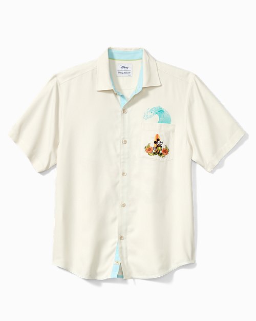Big and Tall Disney Surf the Wave Silk Camp Shirt