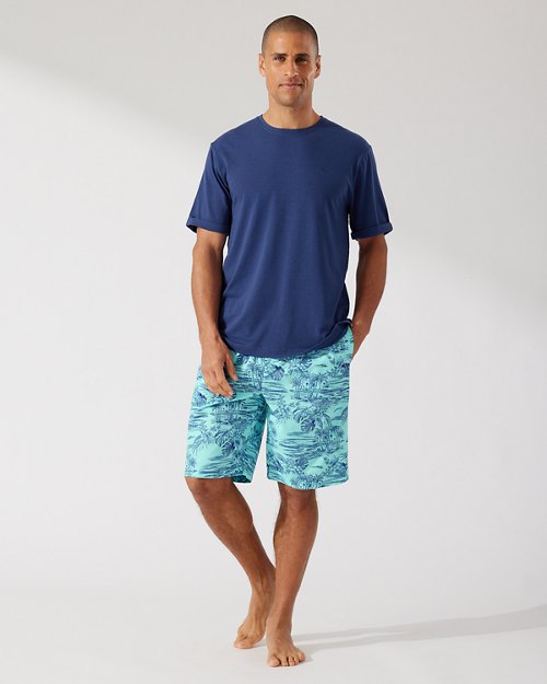 Big and Tall Woven Pajama Short Set