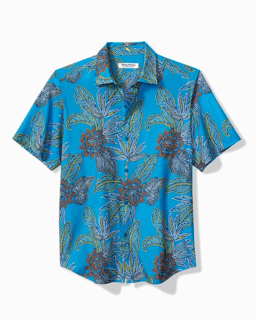 Big and Tall Bahama Coast Neon Gardens IslandZone Camp Shirt