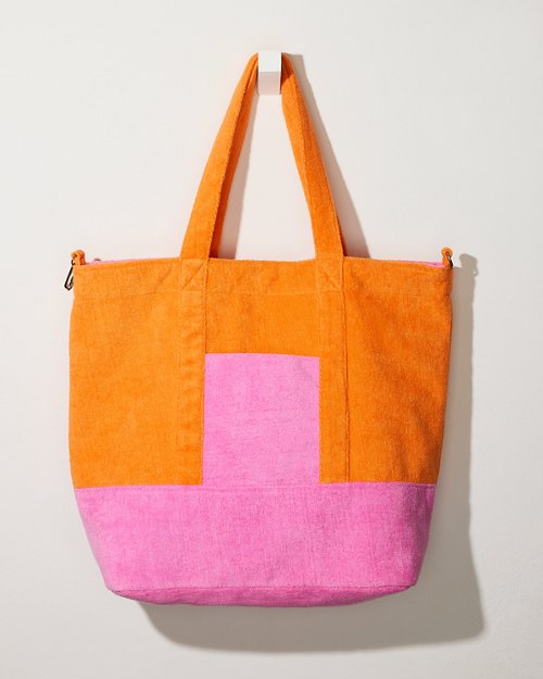 Terry Block Rocker Tote