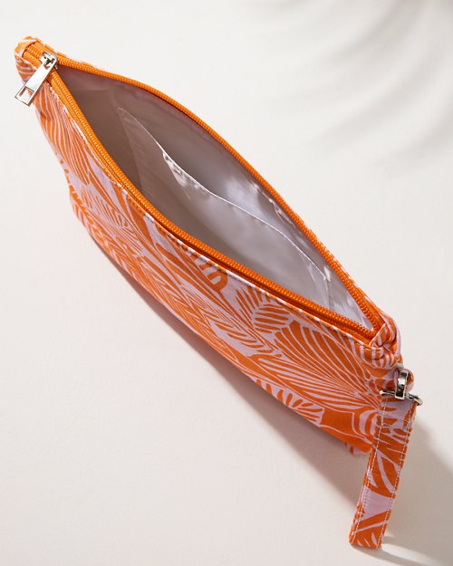 Wood Cut Floral Beach Clutch