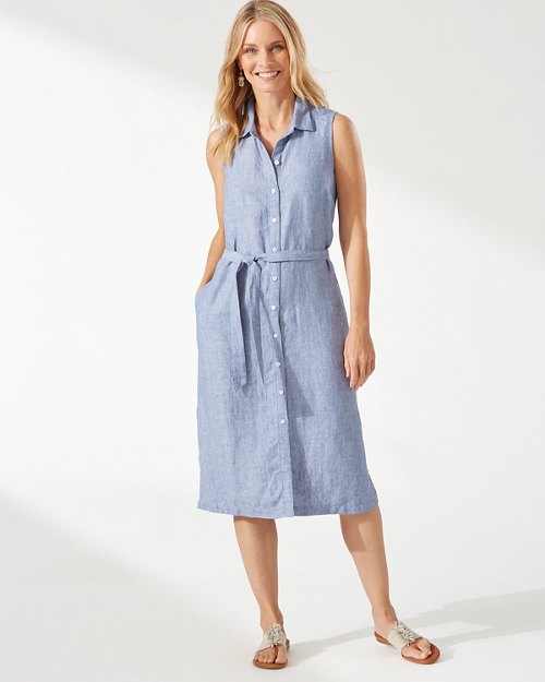 Two Palms Linen Shirt Dress