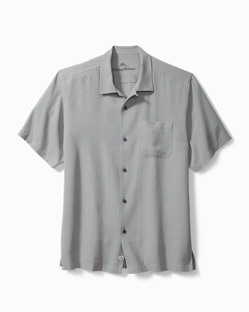 Big and Tall Hawaiian Herringbone Camp Shirt