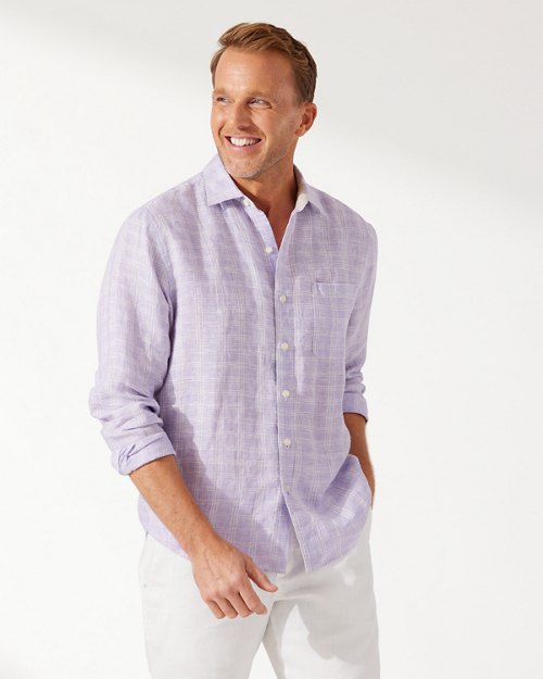 Ventana Plaid Linen Shirt