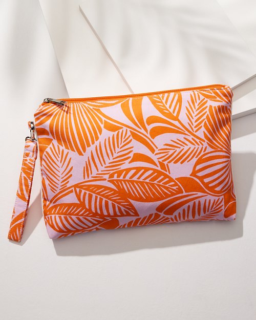 Wood Cut Floral Beach Clutch