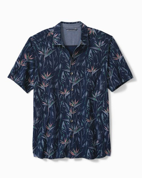 Big and Tall Indigo of Paradise Knit Camp Shirt