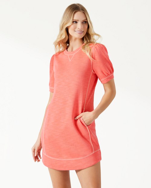 Tobago Bay Puff-Sleeve Dress