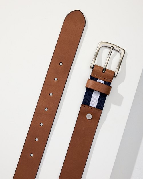Leather Stretch Tab Belt