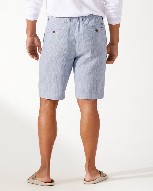 Harbor Herringbone Stretch-Linen 10-Inch Shorts