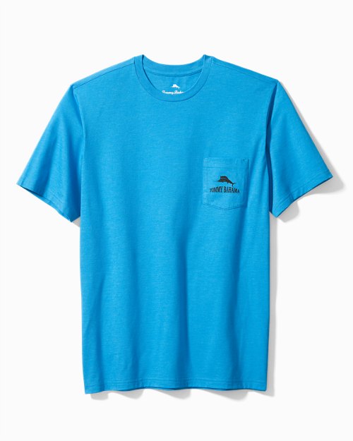 Big and Tall Parked in the Red Zone Graphic Pocket T-Shirt