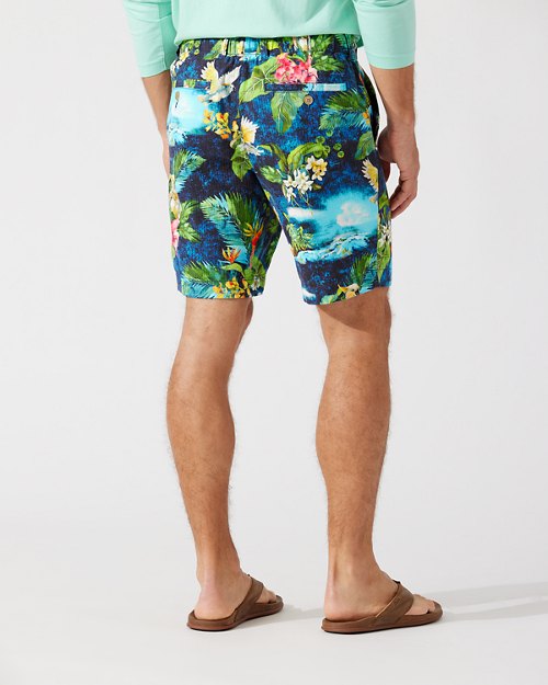 Artist Series 23 Serene Seaside 8-Inch Linen-Cotton Blend Shorts