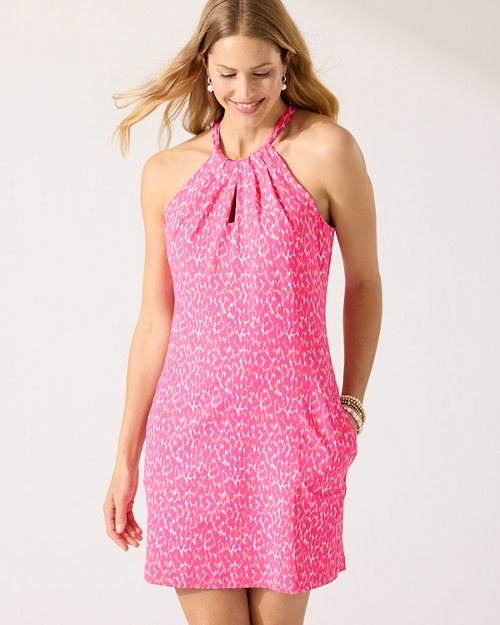 Aubrey Chic Cheetah IslandZone Halter Dress