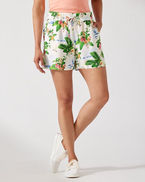 Artist Series 23 Serene Seaside High-Rise Linen Easy Shorts