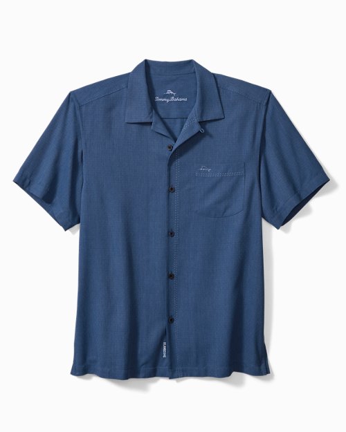 Big and Tall Coastal Breeze Check IslandZone Camp Shirt