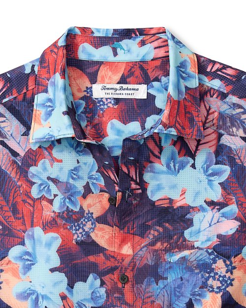 Big and Tall Bahama Coast Techno Flora IslandZone Camp Shirt