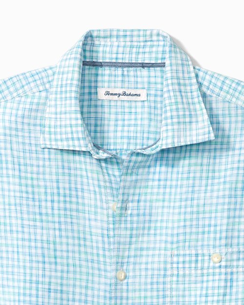 Sand Linen Beach Check Camp Shirt