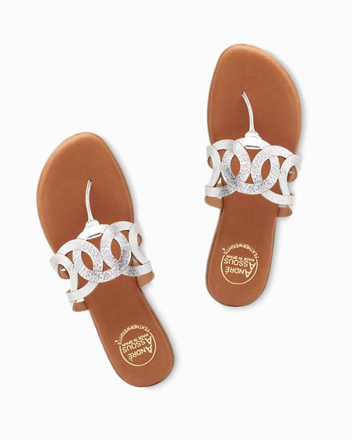 André Assous Nature Featherweights Metallic Sandals