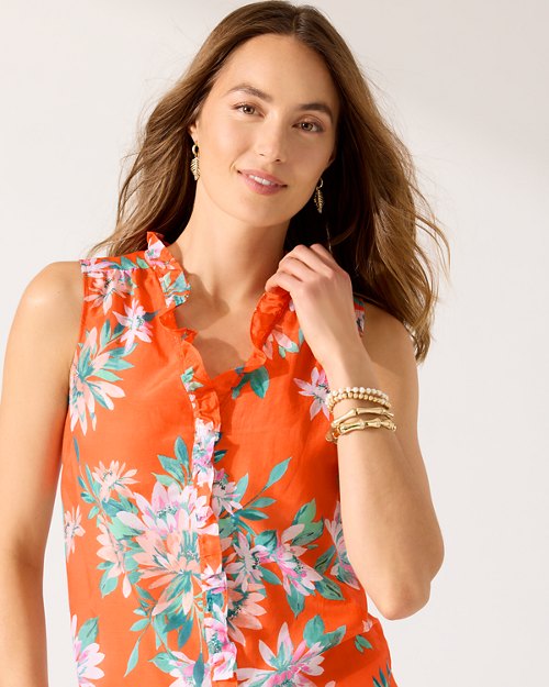 Agua Amara Joyful Blooms Sleeveless Top