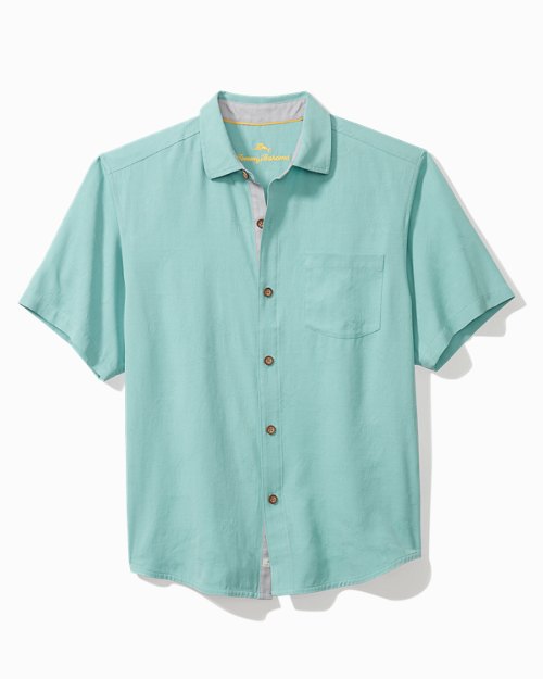Big and Tall Natural Born Griller Silk Camp Shirt