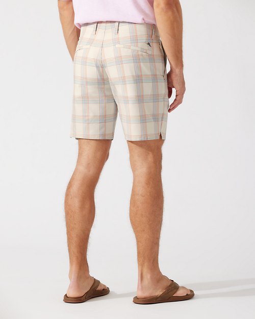 On Par My Caddie Plaid IslandZone 10-Inch Flat-Front Shorts