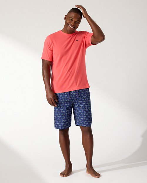 Big and Tall Woven Pajama Short Set