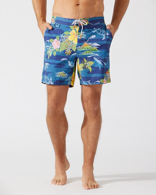 Big and Tall Artist Series 23 Rialto Aloha From Hawaii IslandZone Board Shorts