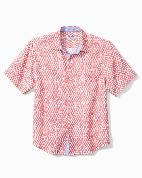 Big and Tall Coconut Point Sandbar Geo IslandZone Camp Shirt