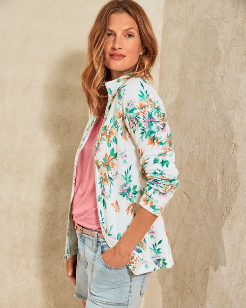 Aruba Joyful Blooms Full-Zip Sweatshirt