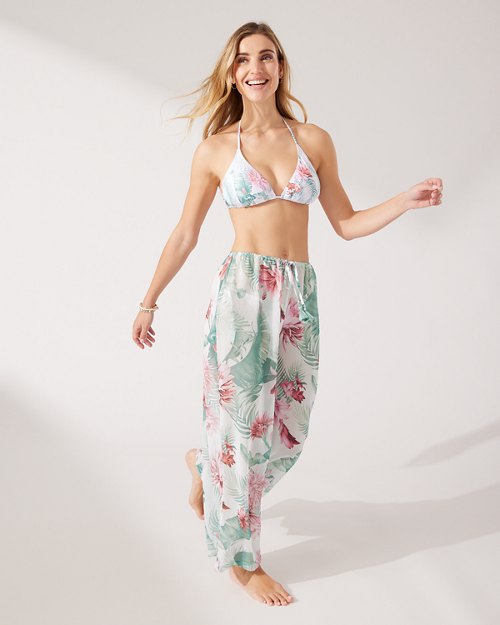 Breezy Botanical Beach Pants