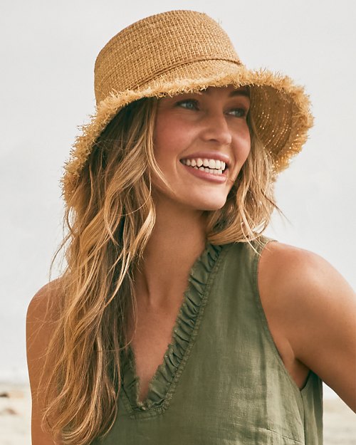 Raffia Packable Bucket Hat