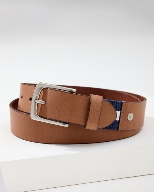Leather Stretch Tab Belt