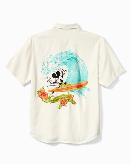 Big and Tall Disney Surf the Wave Silk Camp Shirt