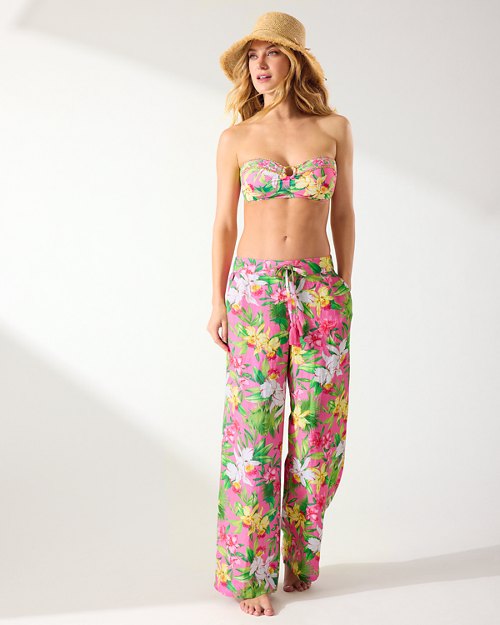 Orchid Garden St. Lucia Linen-Blend Beach Pants