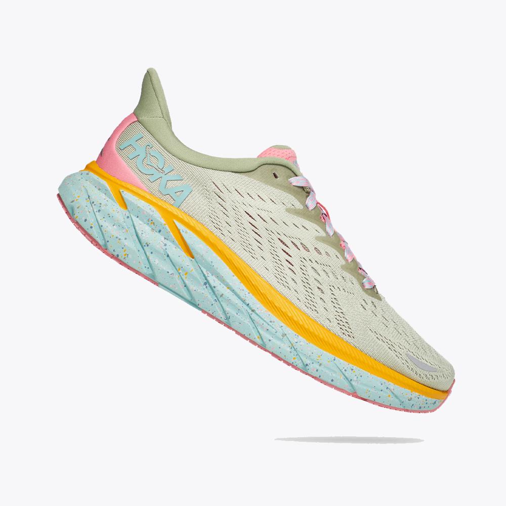 Men's Clifton 8 – Seaweed Brown / Green Teal