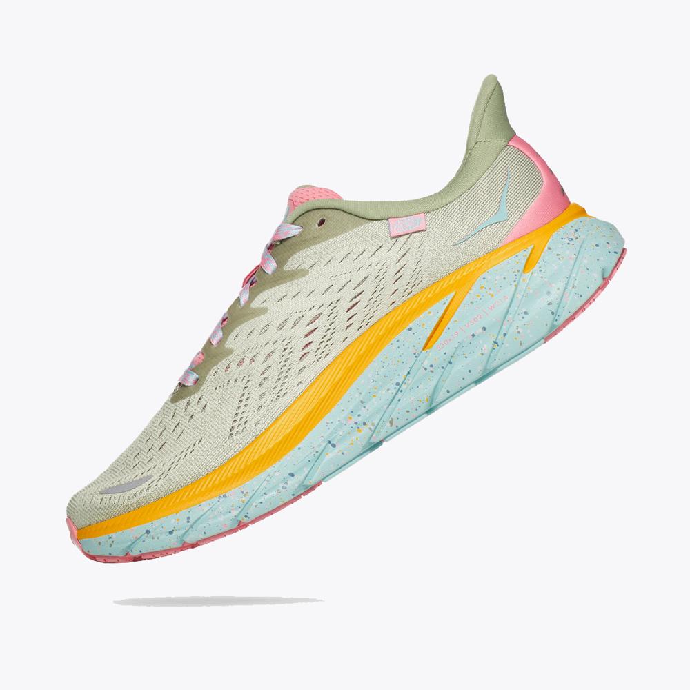 Men's Clifton 8 – Seaweed Brown / Green Teal