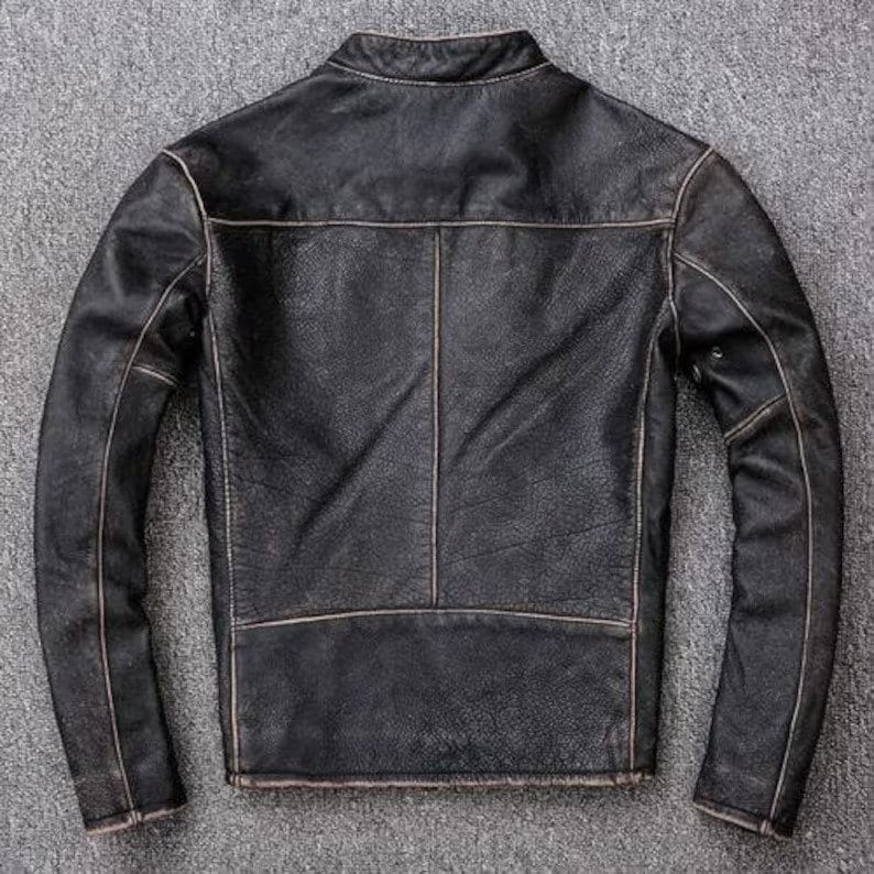 Motorcycle Jackets For Men Distressed Leather Motorcycle Jacket Leather Biker Jacket Mens Black Leather Biker Jacket Vintage Biker Jacket