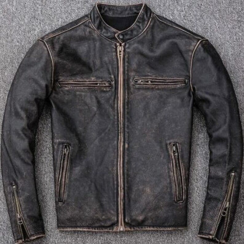 Motorcycle Jackets For Men Distressed Leather Motorcycle Jacket Leather Biker Jacket Mens Black Leather Biker Jacket Vintage Biker Jacket