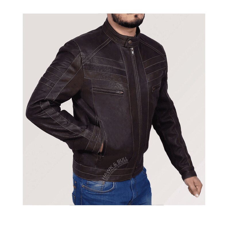Leather Motorcycle Jacket Brown Leather Motorbike Jacket Vintage Motorcycle Jacket Biker Jacket Men Brown Leather Motorcycle Jacket