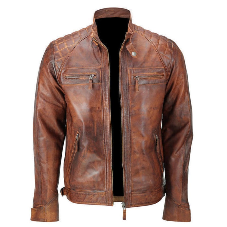 Leather Moto Jacket Brown Leather Motorcycle Jacket Motorcycle Jackets For Men Leather Biker Jacket Mens Motorcycle Leather Jacket Mens