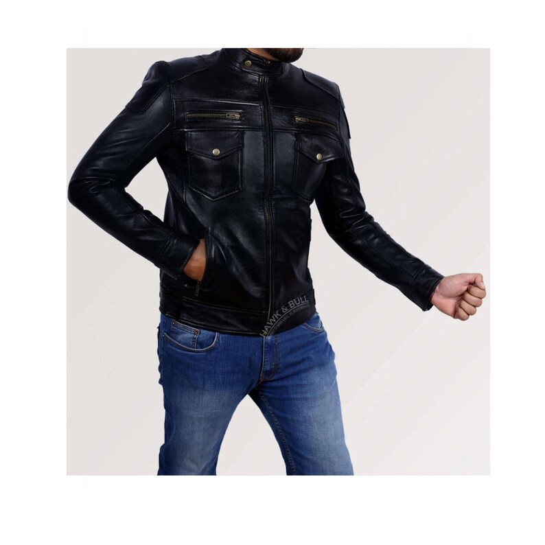 Motorcycle Racing Jacket Motorcycle Riding Jacket Black Leather Biker Jacket Motorcycle Jackets For Men Black Leather Motorcycle Jacket
