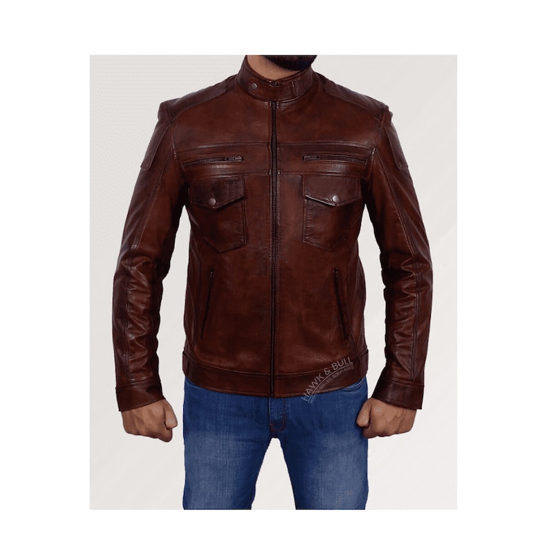 Vintage Leather Motorcycle Jacket Brown Leather Motorcycle Jacket Leather Motorcycle Jacket Brown Biker Jacket Motorcycle Jackets For Men