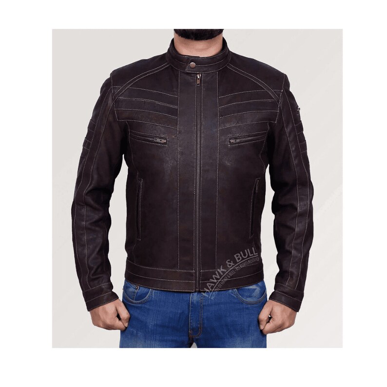 Leather Motorcycle Jacket Brown Leather Motorbike Jacket Vintage Motorcycle Jacket Biker Jacket Men Brown Leather Motorcycle Jacket