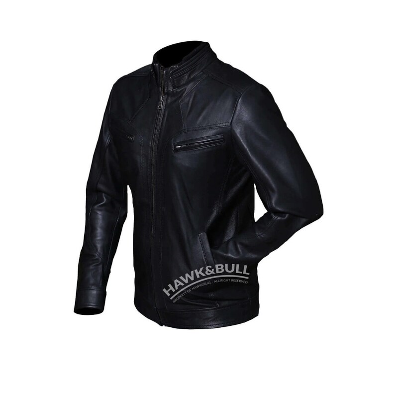 Black Leather Motorcycle Jacket Motorcycle Jackets For Men Leather Biker Jacket Mens Leather Racing Jacket Motorcycle Leather Jacket Mens
