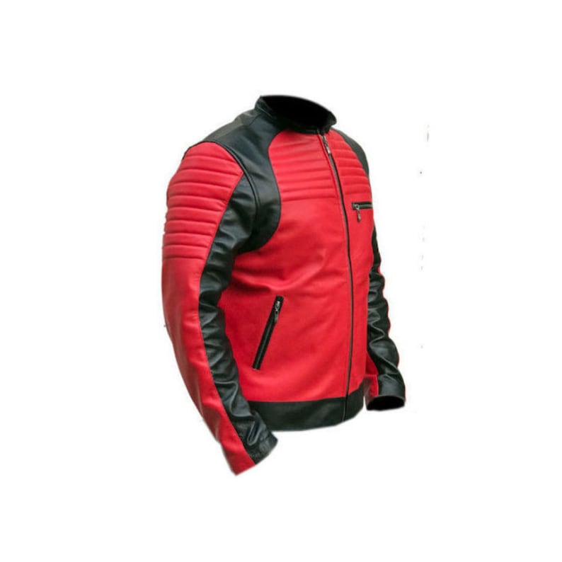 Red Motorcycle Jacket Motorcycle Jackets For Men Cafe Racer Leather Jacket Leather Biker Jacket Mens Motorcycle Leather Jacket Mens