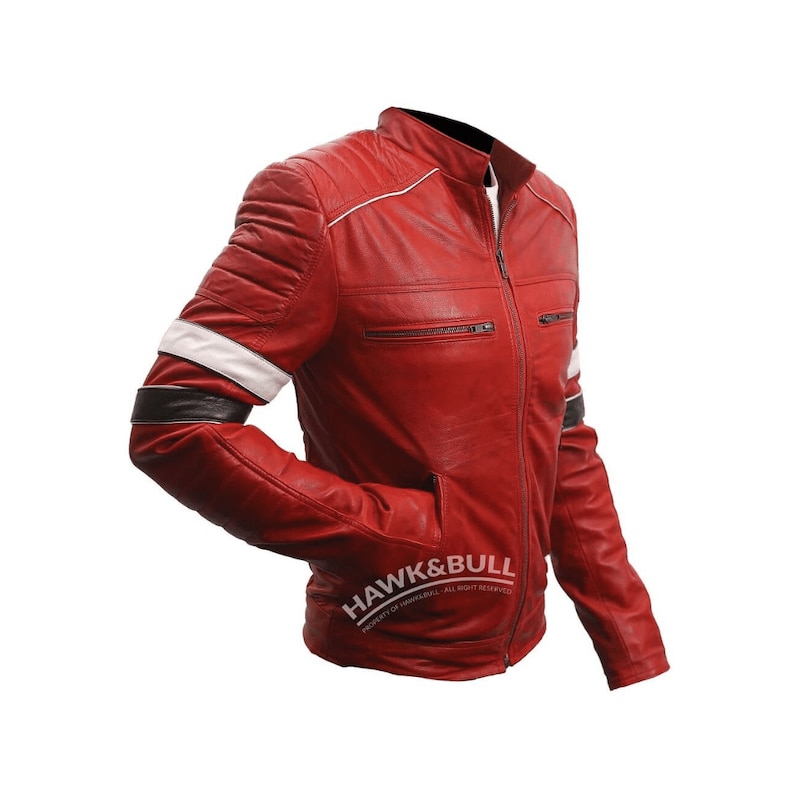 Leather Motorcycle Jacket Red Motorcycle Jacket Motorcycle Jackets For Men Leather Biker Jacket Mens Motorcycle Leather Jacket Mens